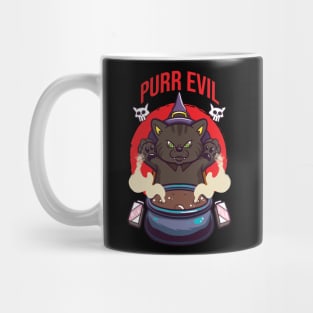 Purr Evil Halloween Witch Cat Mug